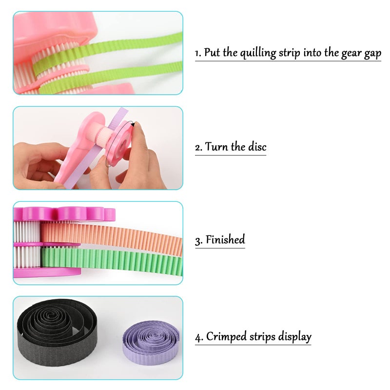 YURROAD 19pcs Beginners Quilling Tools Kit Electric Slotted Quilling Pen Template Board Curling Coach Crimper Comb Filigrana Tools Set - Image 5